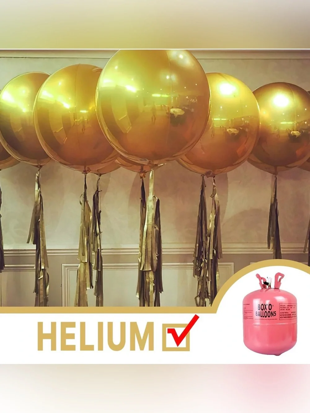 Metallic Gold 32” Jumbo Foil Balloons / 4D / 32”/ 6PCS